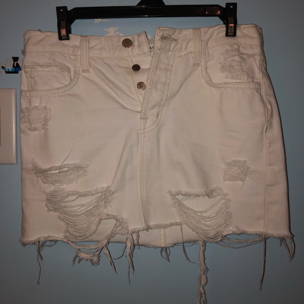 white jean skirt